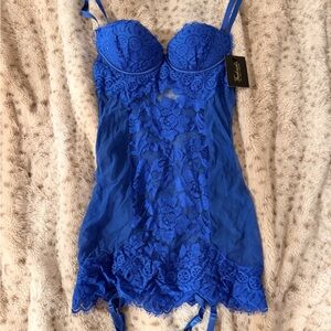 Frederick's of Hollywood Blue Lace Chemise
